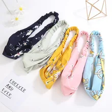 Аксессуары для рисования, стиль, корейский стиль, цветочный принт, повязка на голову, Женская эластичная повязка для мытья лица, повязка для волос от производителя Direc