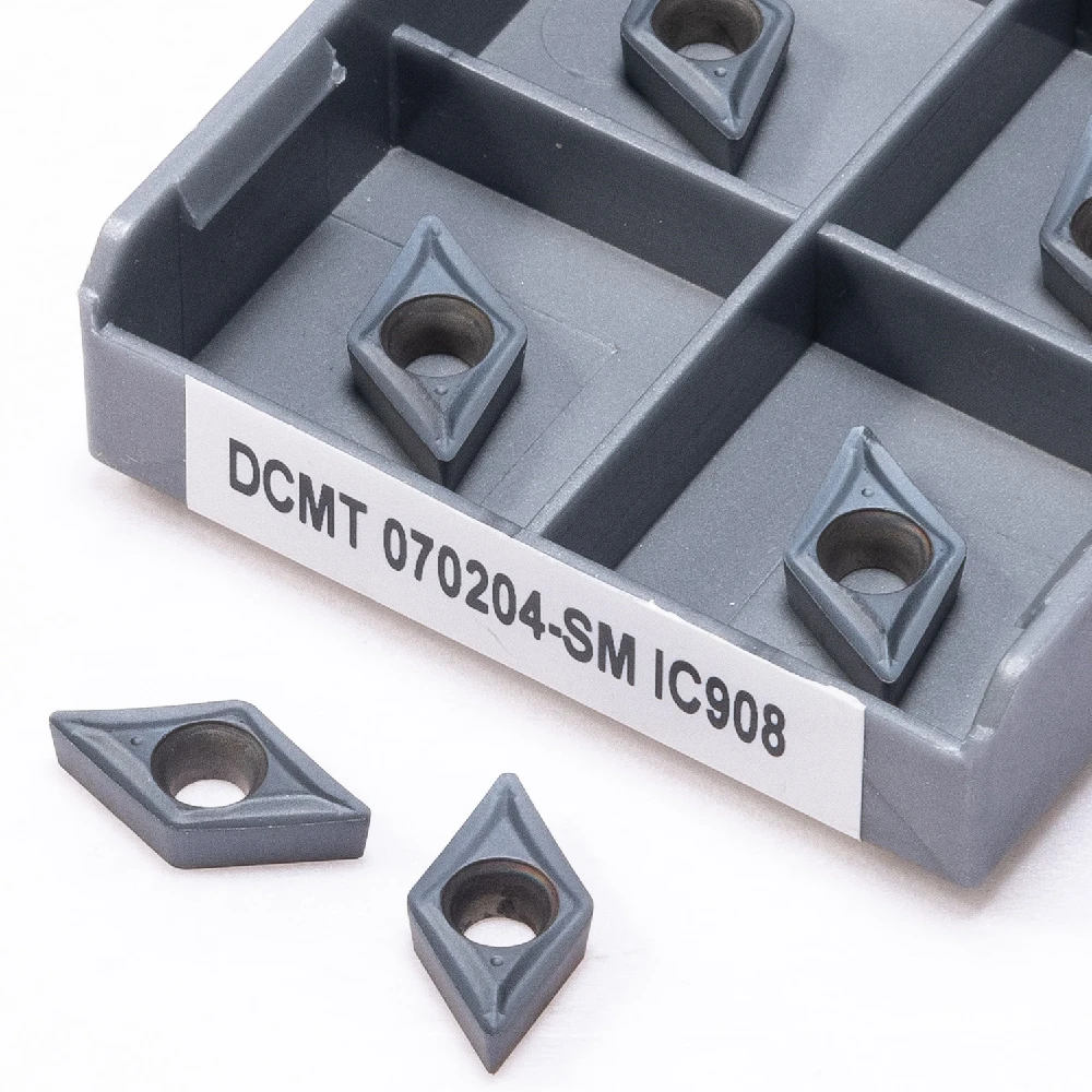 DCMT070204 SM IC907 IC908 Carbide Insert Lathe DCMT 070204 Hard Alloy CNC External Internal Metal Turning Tool Cutting фотографии