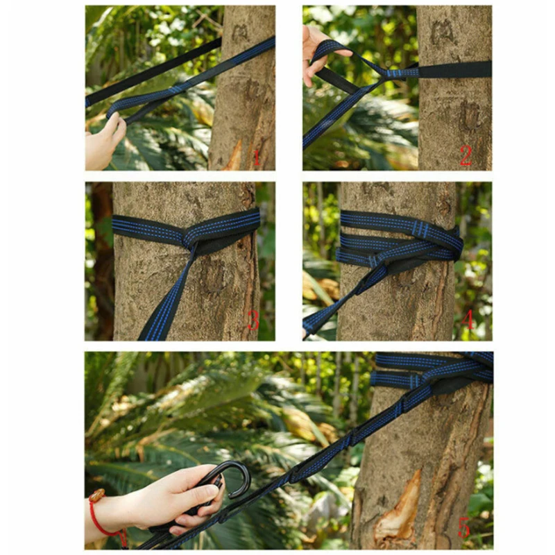 

With storage bag Strap For outdoor hammock Aerial yoga Tree hanging 2pcs Polypropylene fiber Useful