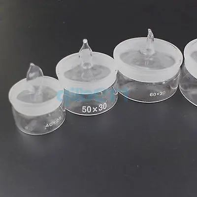 70x35mm Diameter x Height Lab Glass Weighting Bottle with Ground Glass Stopper