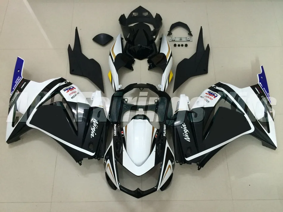 ABS Обтекатели комплект подходит для Kawasaki Ninja 250 EX250 ZXR250 2008- 08 09 10 11 12 13 14(литья под давлением) Пользовательские белый черный