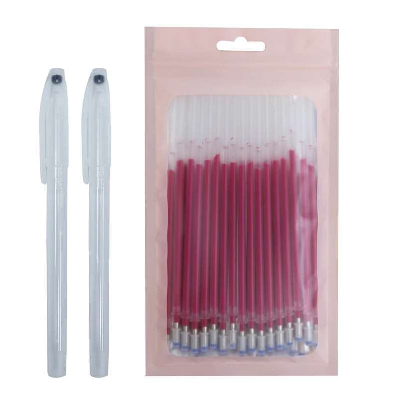 42 unids/set de alta temperatura desapareciendo rotulador textil recambios estuche de bolígrafo de calor borrar recarga tela de costura de cuero de la PU de coser