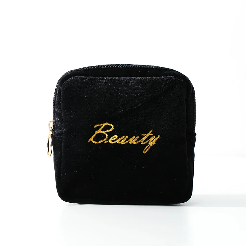 Черный Girl Sanitary Napkin Bag Pouch Case Storage Bag Women Cosmetic Bags Organizer Ladies Makeup Bag Girls Tampon Holder Organizer - Цвет: Черный