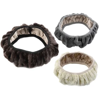 

New Arrival Winter Steering Wheel Cover Artificial Wool Heated Steering Wheel Cover Winter Plush Steering Wheel Cover