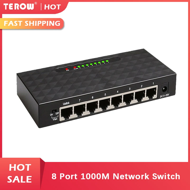 

8-портовый гигабитный сетевой коммутатор 10/100/1000 Мбит/с гигабитный Ethernet сетевой коммутатор Lan Hub высокопроизводительный Ethernet интеллектуальный коммутатор
