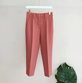 

High Waist women suit Trousers Tapered Harem Solid Color Loose women Pants