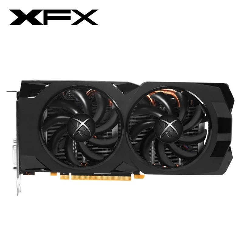 Видеокарта XFX RX 480, 4 Гб, AMD Radeon RX480, GPU, графические карты 4 Гб, PUBG, Настольная компьютерная игровая карта, видеокарта, не Майнинг-0