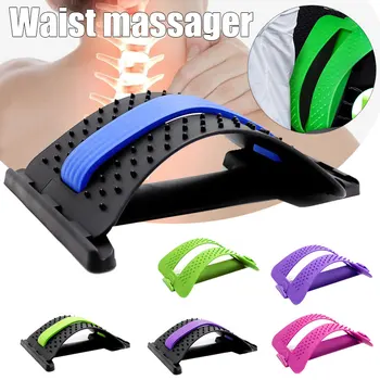 

Back Stretch Equipment Massager Stretcher Fitness Lumbar Support Relaxation Spine Pain Relief can CSV
