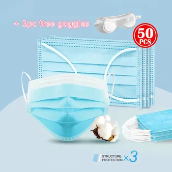 

50Pcs Profession anti virus Mask Pre sale One time MASK PM2.5 Disposable Elastic Mouth Soft Breathable Face Mask IN STOCK