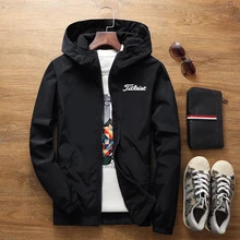 

S-7XL Increase Size Men's Bomber Hooded Golf Casual Windbreaker Thin Coat Man Outwear Sports jogging fitness Windproof Clothing