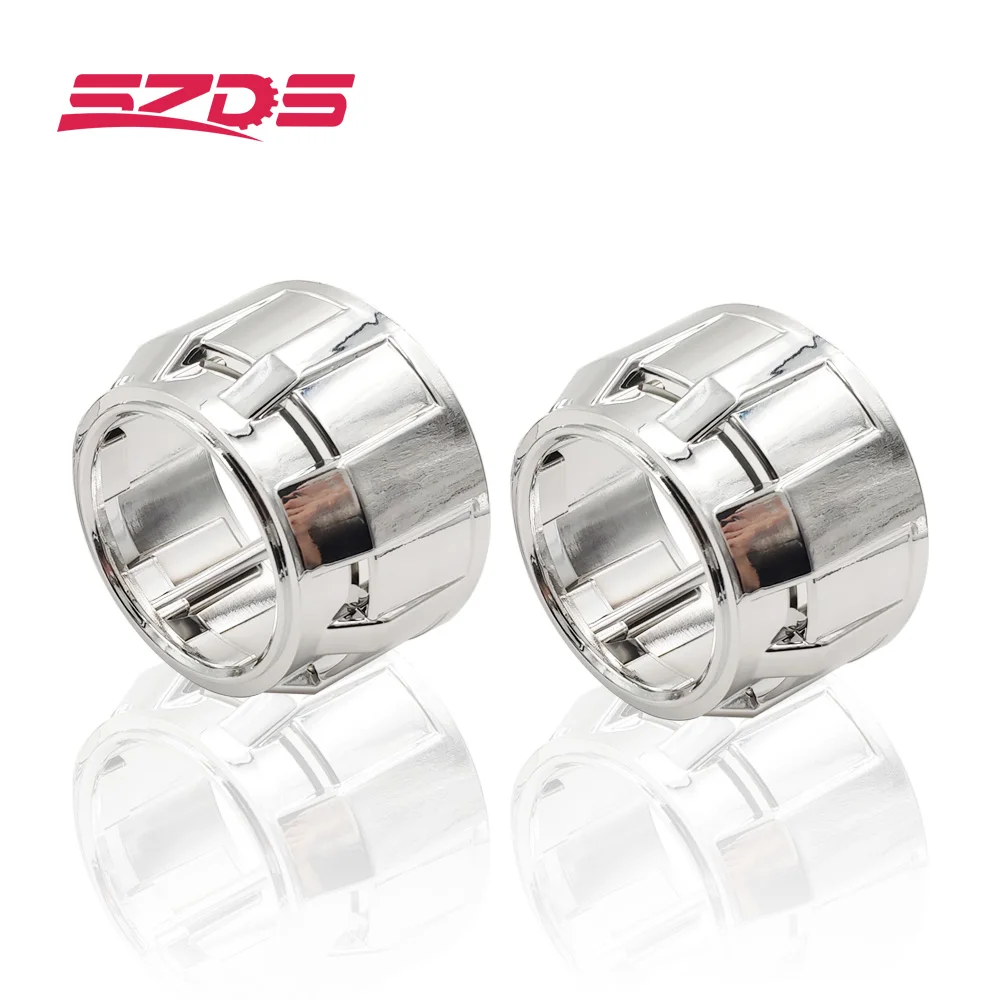 

Car Styling 2.5 Inch Bi Xenon HID Projector Lens Silver Shroud Auto Motorcycle Headlight Retrofit Light Casing Cover
