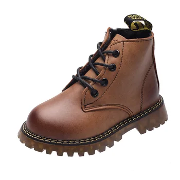 

Kids Shoes Rubber Boot Winter Toddler Sneakers Warn Ankle Boot Children Pu Leather Botas Boys Girls Waterproof Plush Snow Boots