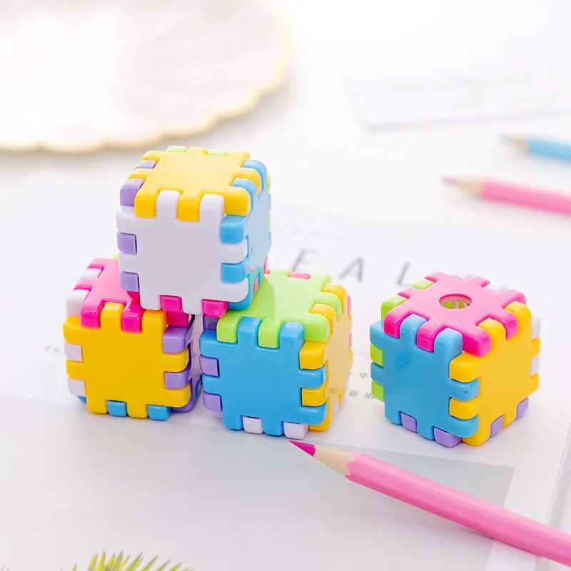 

Cute Creative Cartoon Rubik's Cube Small Pencil Sharpener Student Use Children's Manual Pencil Sharpener Stationery
