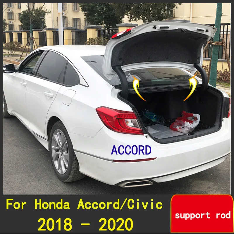 Refit Rear Door Trunk Support Hydraulic Rod Strut Spring Bars Gas Shock Bracket 2Pcs/Set For Honda Accord Civic 2018 2019 10th