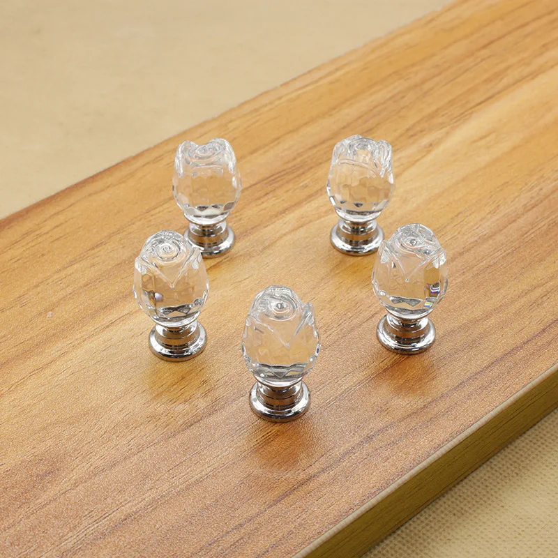 

Crystal handle 20mm single hole diamond glass drawer cupboard wardrobe shoe cabinet door handle hardware transparent handle