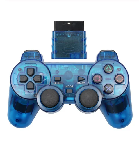 blue Bluetooth контроллер для Android 2,4G беспроводной геймпад пк для PS2 tv Box джойстик 2,4G джойстик игровой контроллер пульт дистанционного управления - Цвет: blue