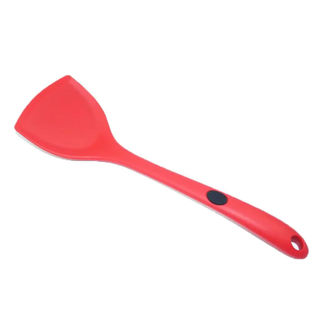 red spatula Прочная силиконовая Нескользящая ручка с висячим черным/красным/серым отверстием кухонная утварь - Цвет: red spatula