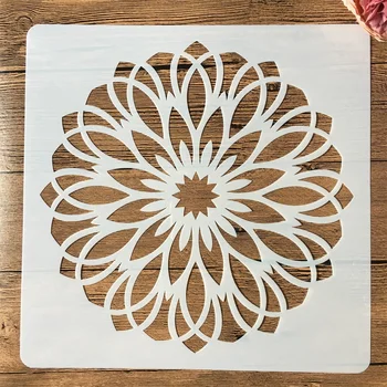 

30*30cm Mandala Circle Light DIY Layering Stencils Painting Scrapbook Coloring Embossing Album Decorative Template