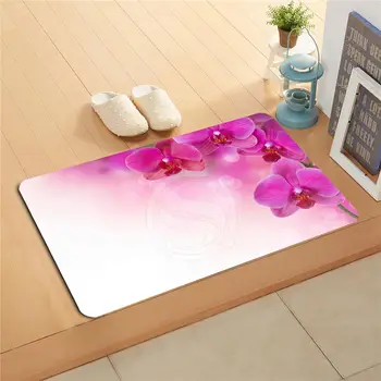 

KU-47q Custom flowers orchid flowers Doormat Home Decor Door mat Floor Mat Bath Mats foot pad U-F718!!Px-47Oqw