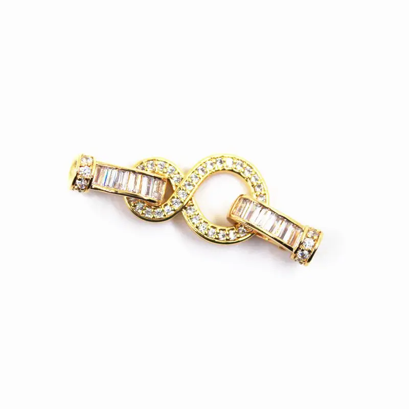 

Copper Connection Gold Plated Clasps Accessories DIY Jewelry Making Findings For Handmade Woman Pearl Necklace Bracelet Gifts