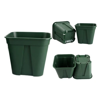 

5Pcs Root-Controlling Pots, Breathable and Not Rotten Roots, Planting Pots, Green Planting Season Plastic Flower Pots L