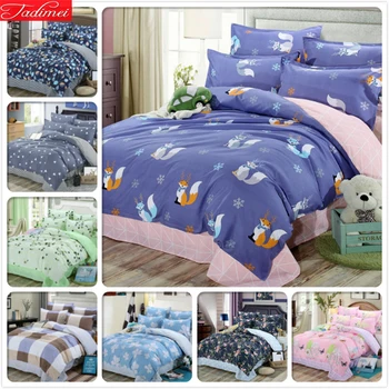 

Big Size Double King Queen Full Twin Single Duvet Cover 3/4 pcs Bedding Sets Soft Cotton Bed Linens Adult Kids Child Bedspreads