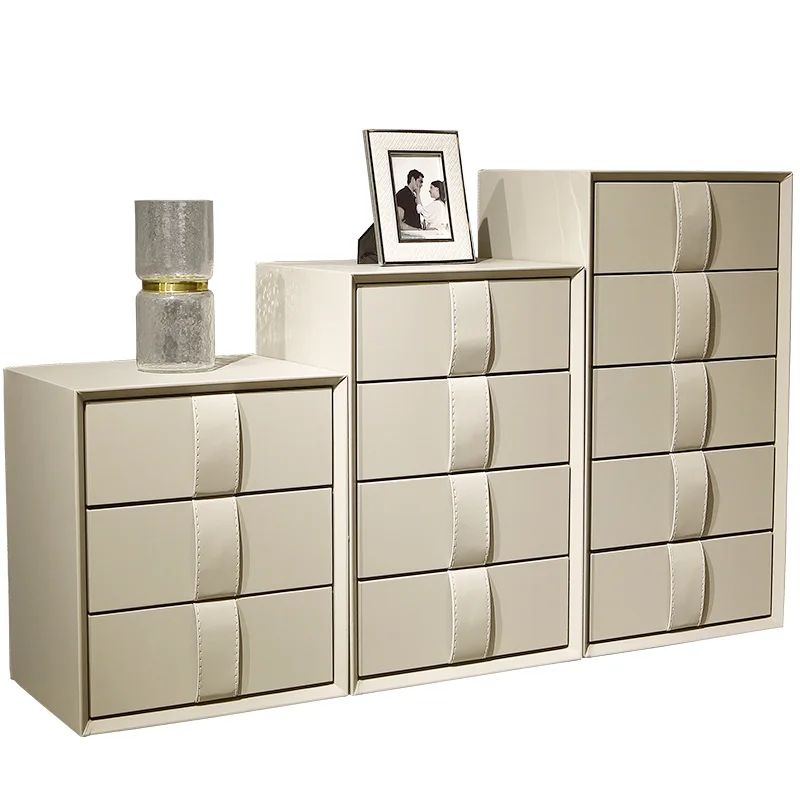 wooden leather cabinet 3 drawers + 4 drawers + 5 Living Room home side chest minimalist modern rectangle mesas de basse