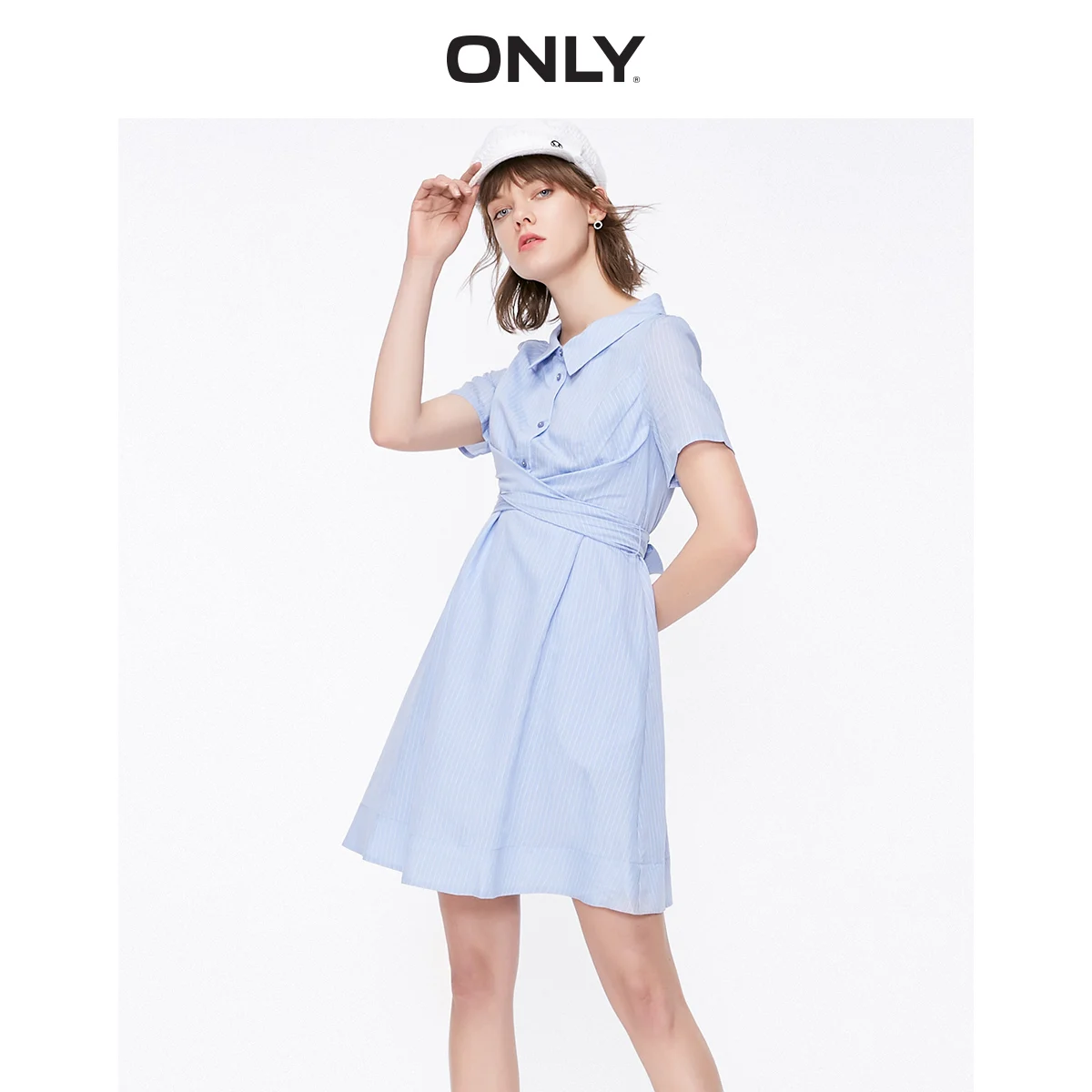 cinched waist shirt dress