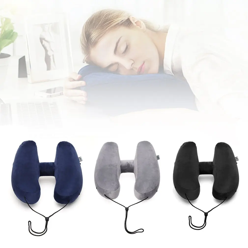 Car U Shaped Pillow Inflatable Pillow H Outdoor Travel Sambo Long Distance Aircraft Neck Pillow Nap 2