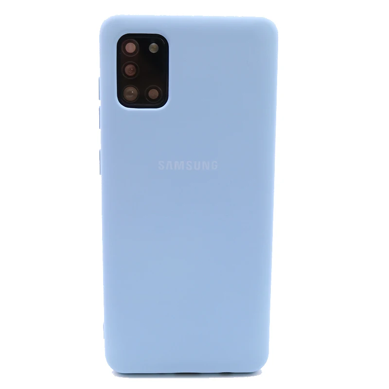 Samsung A31 Case Original Housing Silky Silicone Cover Soft-Touch Back Protective Shell For Galaxy A 31 phone pouch case