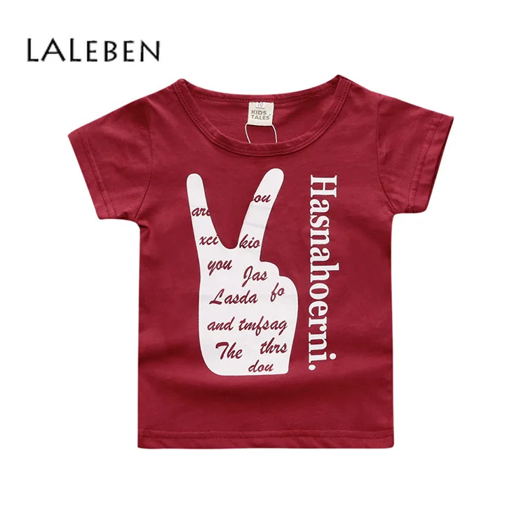 Laleben/летняя детская одежда с героями мультфильмов хлопковые рубашки для мальчиков и девочек футболка с короткими рукавами модные детские топы с принтом