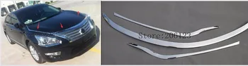 

Front hood cover Stainless steel decorative light strip Racing grille up trim for Nissan Teana Altima 2013 2014 2015