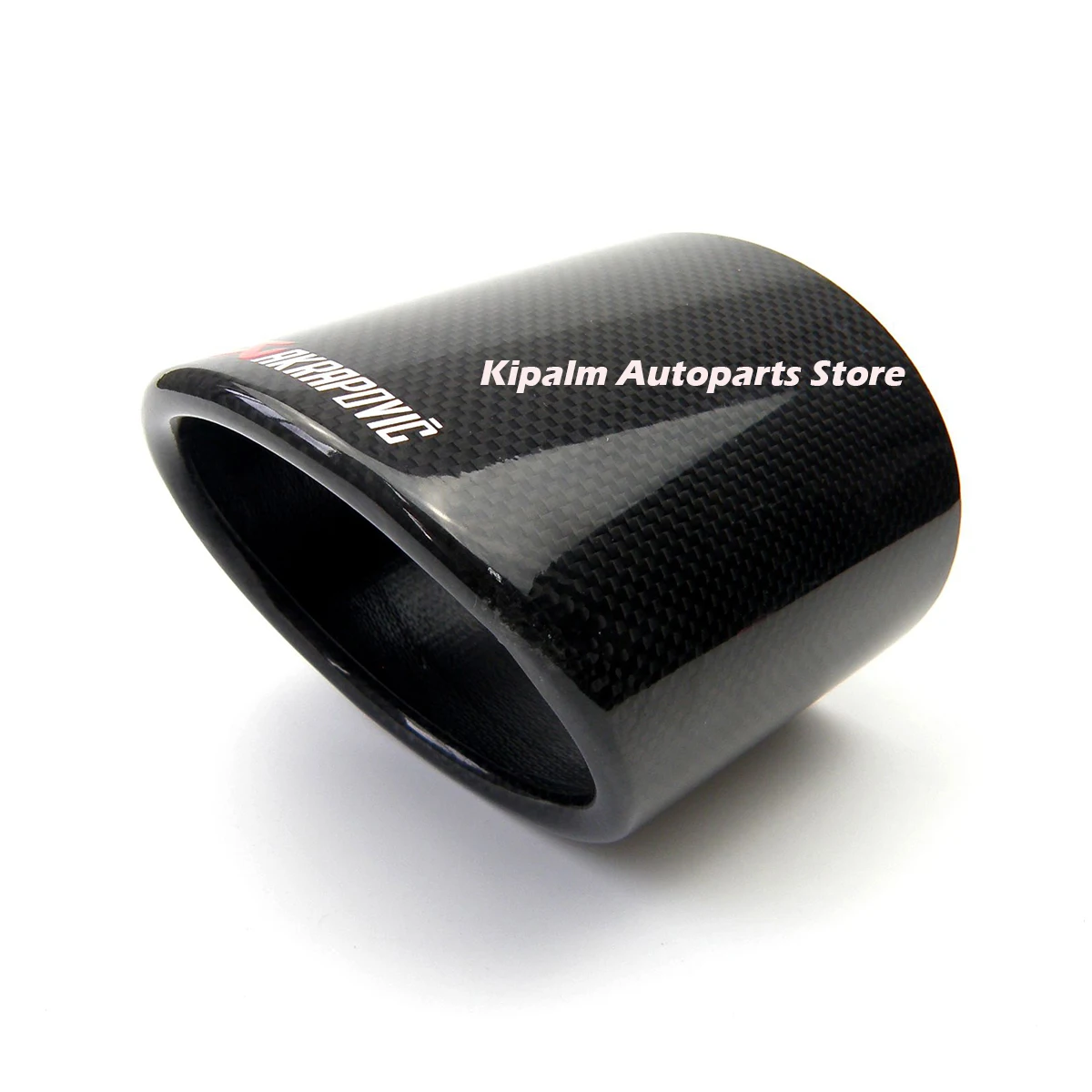 

Car Universal Akrapovic Oval Slanted Exhaust Tip Carbon Fiber Cover Exhaust Muffler Pipe Tip case Akrapovic Exhaust Tip housing