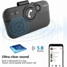 Altavoz de Visor manos libres BC980 para coche, inalámbrico, Bluetooth, compatible con Siri, asistente de Google, guía de voz con Sensor de movimiento