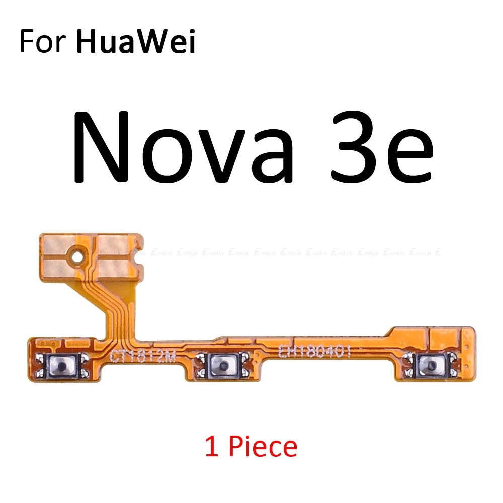 Кнопка включения и выключения питания гибкий кабель лента для Nova 5i 5 Pro 4e 4 3 3i 3e 2 2S 2i Plus Lite Young Бесшумная клавиша громкости - Цвет: For Nova 3e