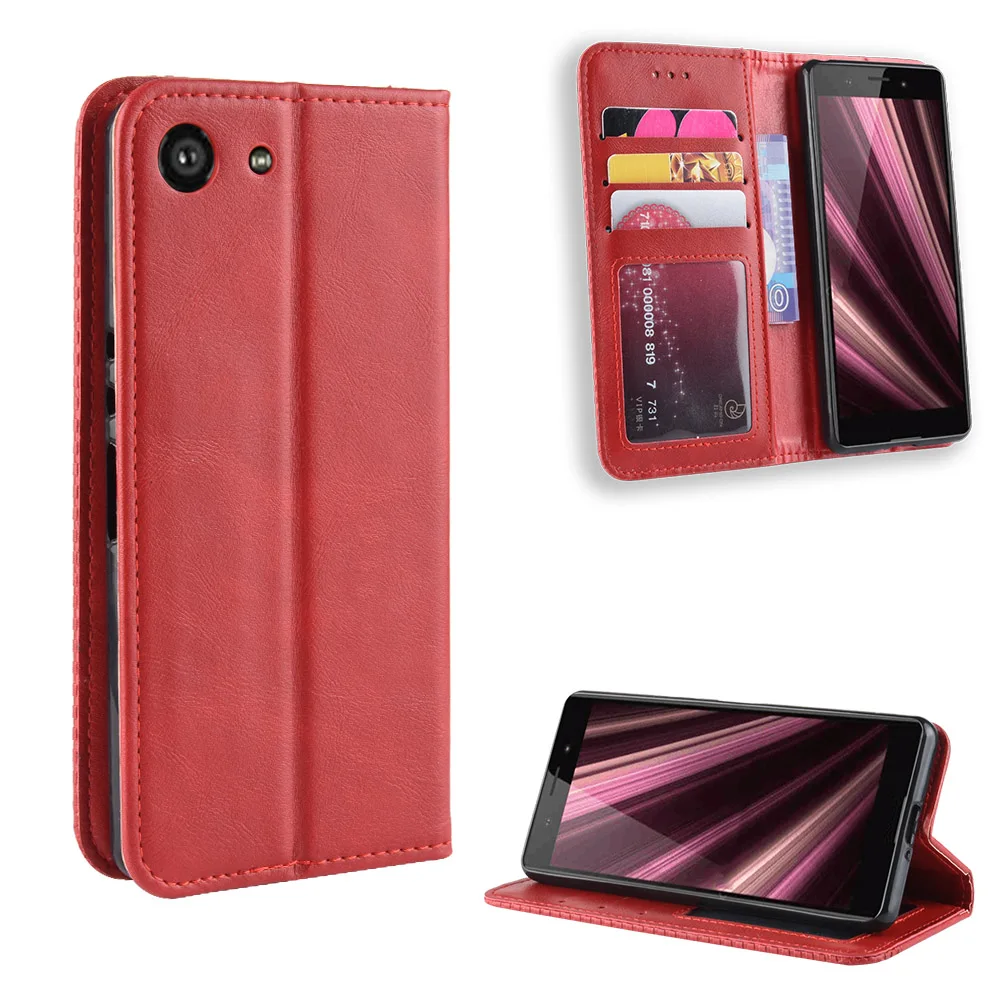 Магнитный винтажный кожаный чехол Премиум Coque для sony Xperia Ace SO-02L чехол 5,0 дюймов флип фривольный анти осенний чехол