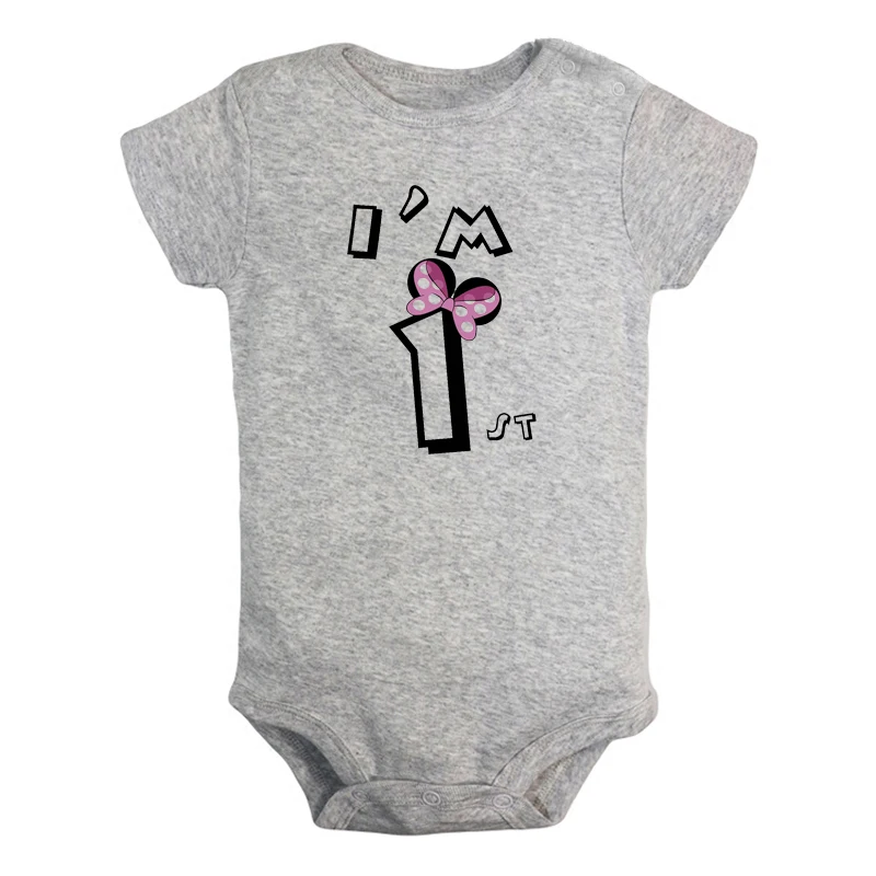 JaBaby2765GD Одежда для новорожденных с изображением героев мультфильма «I'm 1 Year»; милый комбинезон с изображением свечи для первого дня рождения; Одежда для младенцев; подарок на день рождения - Цвет: JaBaby2765GD