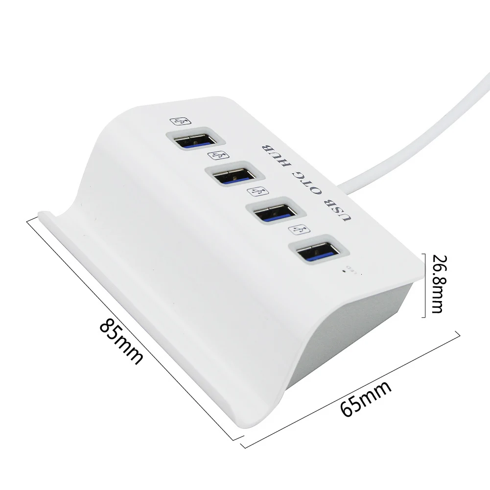 CHYI Micro usb-хаб 2,0 4 порта с держателем для телефона высокоскоростной USB OTG концентратор Мульти USB сплиттер для компьютера, ноутбука, ПК Аксессуары