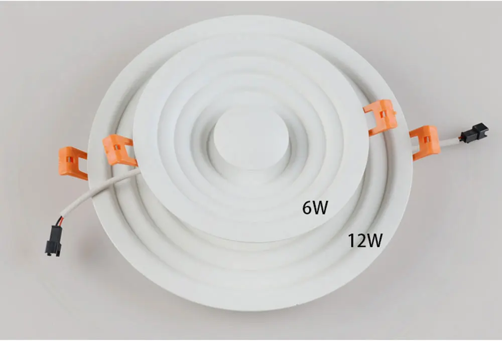 Светодиодный светильник 6 Вт 12 Вт Встроенный круглый квадратный светодиодный потолочный светильник AC 90 В-260 в внутренний светильник ing теплый белый холодный белый натуральный светильник