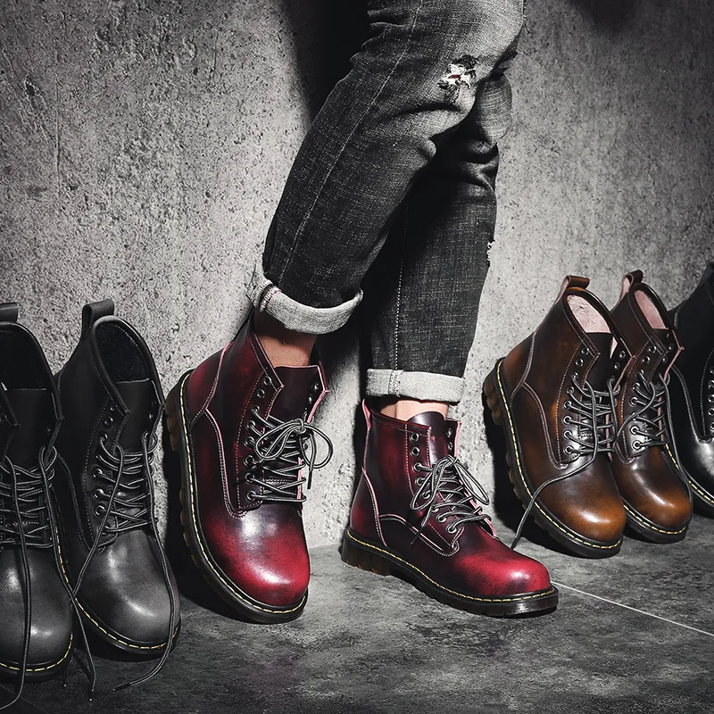 

Large Size Men's Boot Autumn And Winter New Style plus Velvet MEN'S BOOTS Europe And America Martin Boots Men's Outdoor Short Bo
