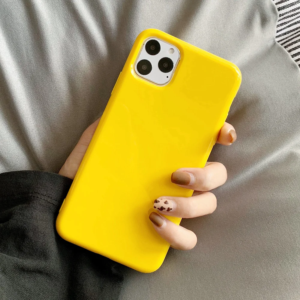 Candy Color Soft Silicone Jelly Phone Case for iPhone X XS XR 7 8 Plus Protective Glossy Back Cover for iPhone 13 11 12 Pro Max Candy Color Soft Silicone Jelly Phone Case for iPhone X XS XR 7 8 Plus Protective Glossy Back Cover for iPhone 13 11 12 Pro Max