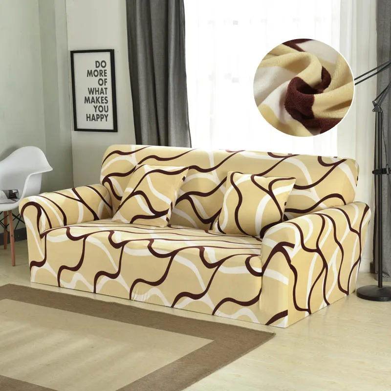 Slipcovers диван плюшевая ткань 1/2/3/4 местный Крышка толщиной охватывает эластичный мебель чехол рождественские секционный диван-крышка 1 шт