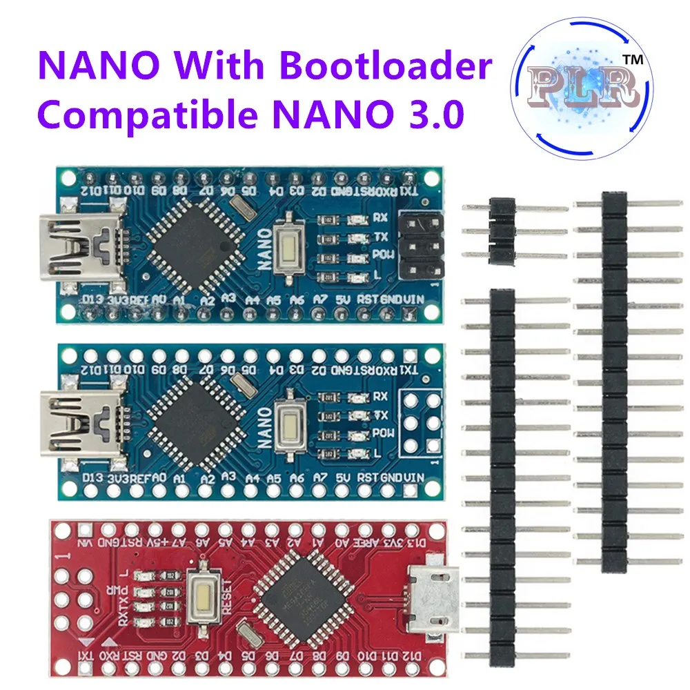 Совместимый контроллер Nano v3.0 для Arduino с загрузчиком USB-драйвером CH340 16 МГц ATMEGA328P/168P