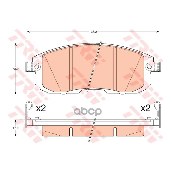 Колодки Передние Nissan Juke, Teana I-Ii, Tiida Gdb3616 TRW/Lucas арт. GDB3616