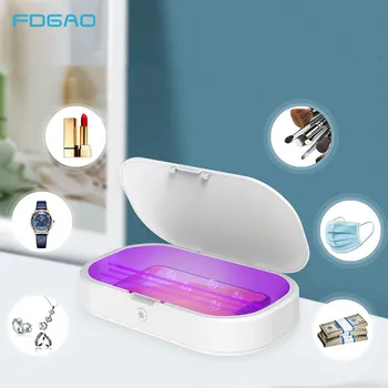 

2 in 1 Qi Wireless Charger UV Light Sanitizer Sterilizer Phone Beauty Kills 99.9% Germs 9 LED Ultraviolet Sterilizezation Box