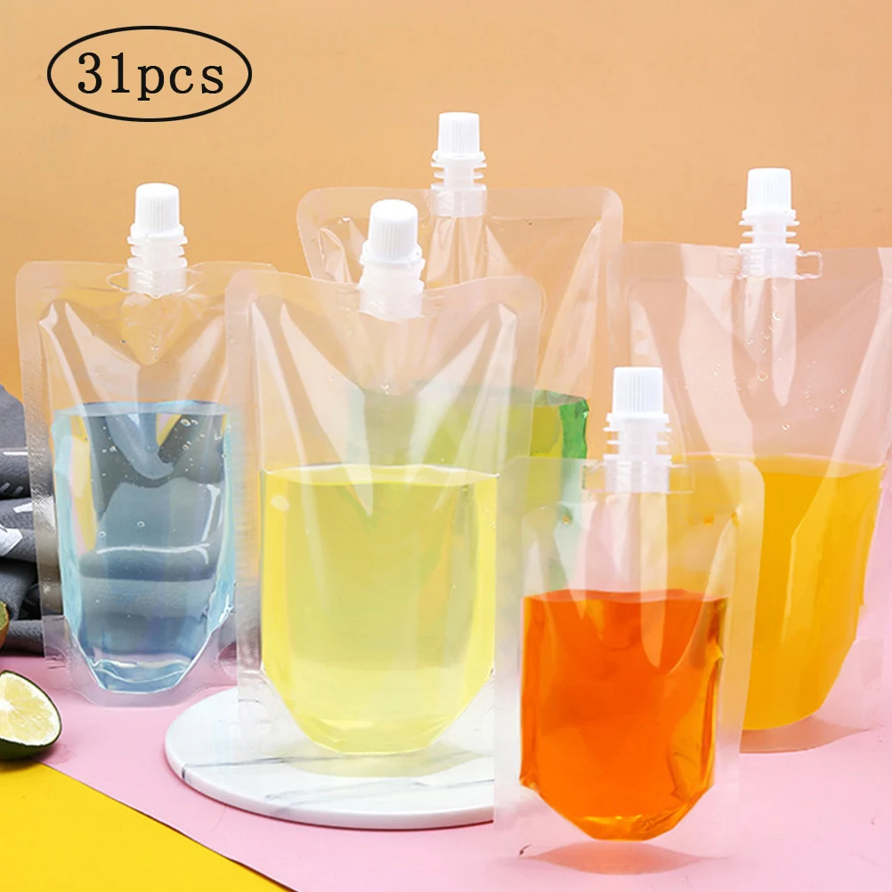 100pcs Drink Flask Liquor Pouch Reusable Beverages Drinking Flasks With Funnel For Camping Party Outdoor 100ML 200ML 250ML 300ML | Дом и сад