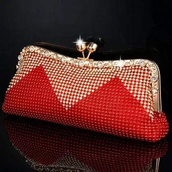 

Women's Dinner Bag Shoulder Bag 2020luxury women's hand bag inlaid with Rhinestones Dinner Bag hand bag slant cross dressing bag