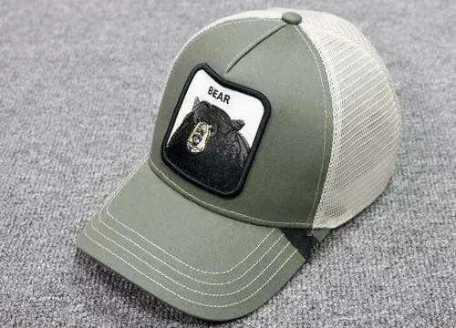 С биркой broidery BEAR-A Snapback бейсболка для дальнобойщика козырек животных фермы