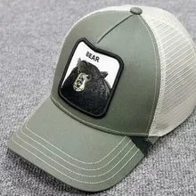 С биркой broidery BEAR-A Snapback бейсболка для дальнобойщика козырек животных фермы