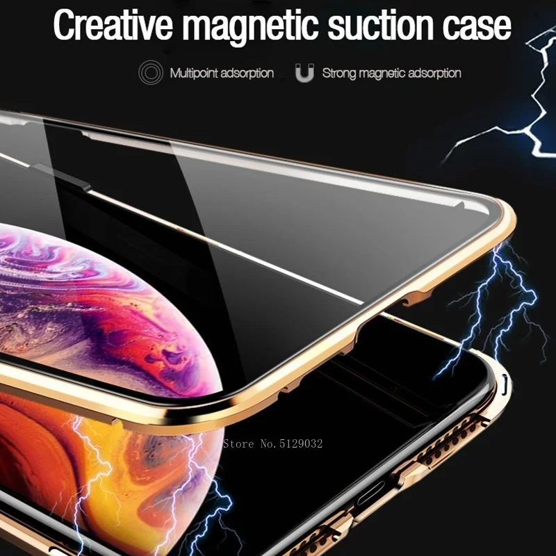 Новый Магнитный чехол для samsung S10 S8 S9 Plus Note 8 9 10 магнитный металлический